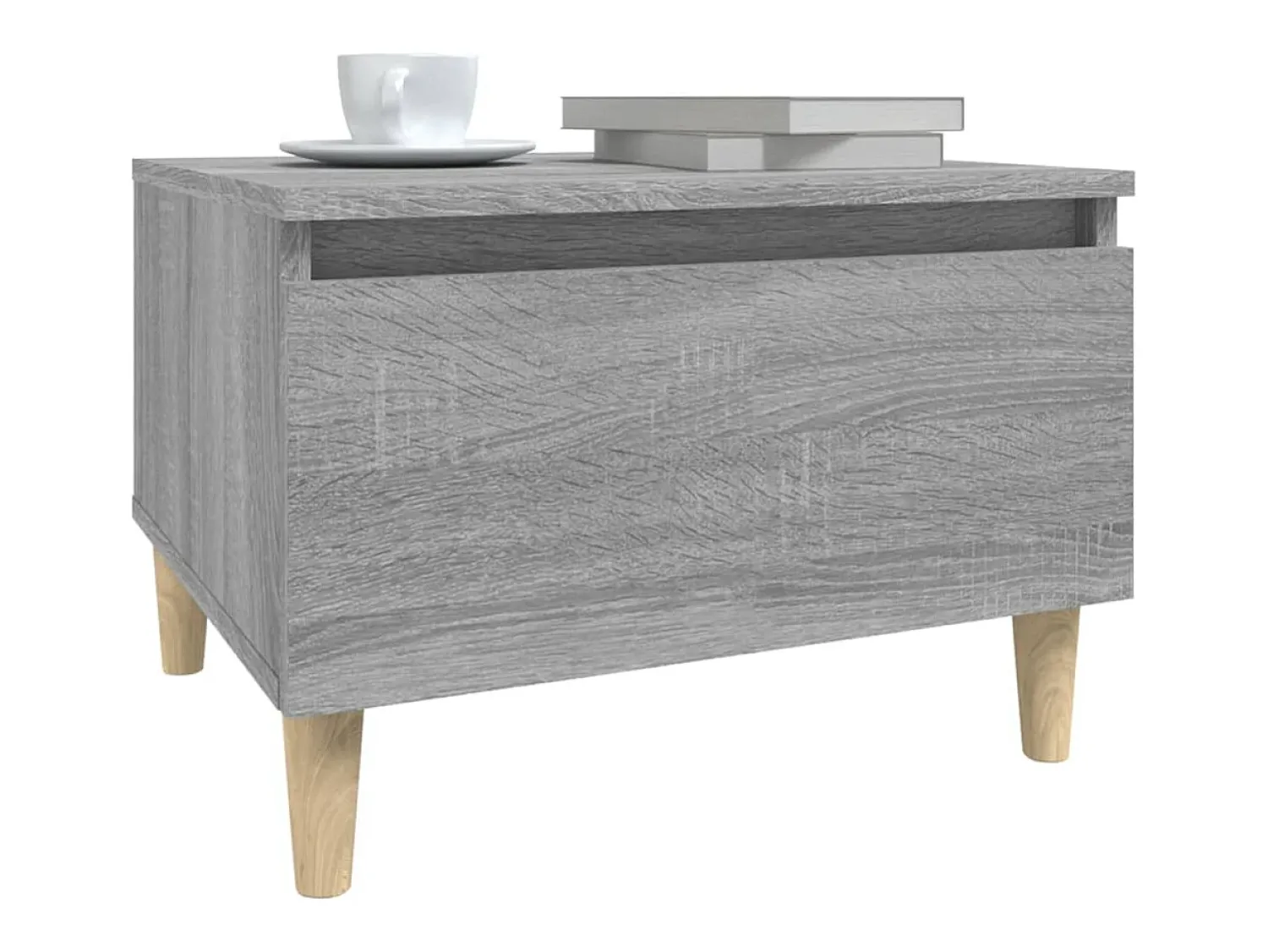 Mesa De Centro* Mesas de apoio 2 pcs 50x46x35 cm deriv. madeira sonoma PT674488 Cinzento