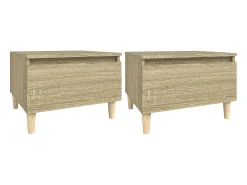 Mesas de apoio 2 pcs 50x46x35 cm deriv. madeira carvalho sonoma PT427881^ Mesa De Centro