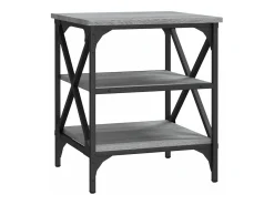 Mesas de apoio 2 pcs 40x42x50 cm derivados madeira cinza sonoma PT377856^ Mesa De Centro