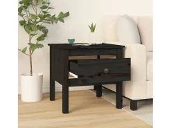Mesa De Centro* Mesas de apoio 2 pcs 50x50x49 cm madeira de pinho maciça PT142755 Preto