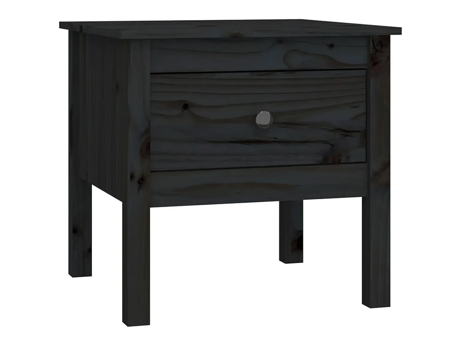 Mesa De Centro* Mesas de apoio 2 pcs 50x50x49 cm madeira de pinho maciça PT142755 Preto