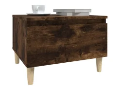 Mesa De Centro| Mesas de apoio 2 pcs 50x46x35 cm deriv. madeira carvalho fumado PT967478 Castanho