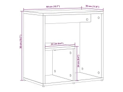 Mesa De Apoio|vidaxl Mesas de apoio 2 pcs 50x30x50 cm derivados madeira cinza sonoma Cinzento