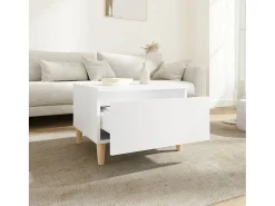 Mesa De Centro* Mesas de apoio 2 pcs 50x46x35 cm derivados de madeira PT412407 Branco