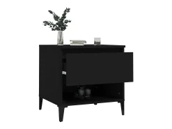 Mesa De Centro| Mesas de apoio 2 pcs 50x46x50 cm derivados de madeira PT207746 Preto