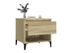 Mesa De Centro* Mesas de apoio 2 pcs 50x46x50 cm deriv. madeira carvalho sonoma PT991790 Castanho