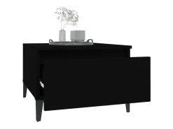 Mesa De Centro* Mesas de apoio 2 pcs 50x46x35 cm derivados de madeira PT670779 Preto