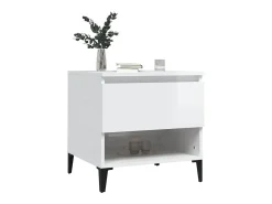 vidaxl Mesas de apoio 2 pcs 50x46x50cm deriv. madeira brilhante^ Mesa De Apoio