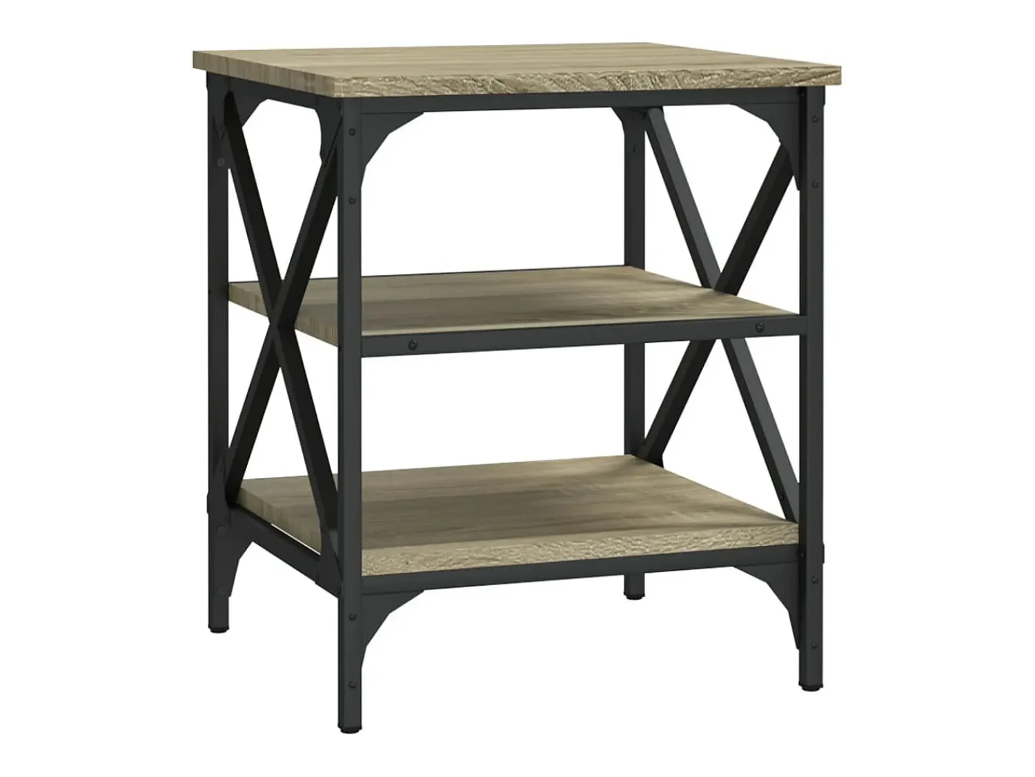 Mesa De Centro| Mesas de apoio 2pcs 40x42x50 cm derivados de madeira cor sonoma PT850350 Castanho