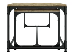 Outlet vidaxl Mesas de centro 2 pcs derivados de madeira carvalho sonoma Natural claro