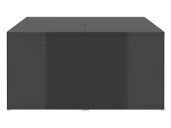 Mesa De Centro| Mesas de centro 4 pcs derivados de madeira cinza brilhante Cinzento