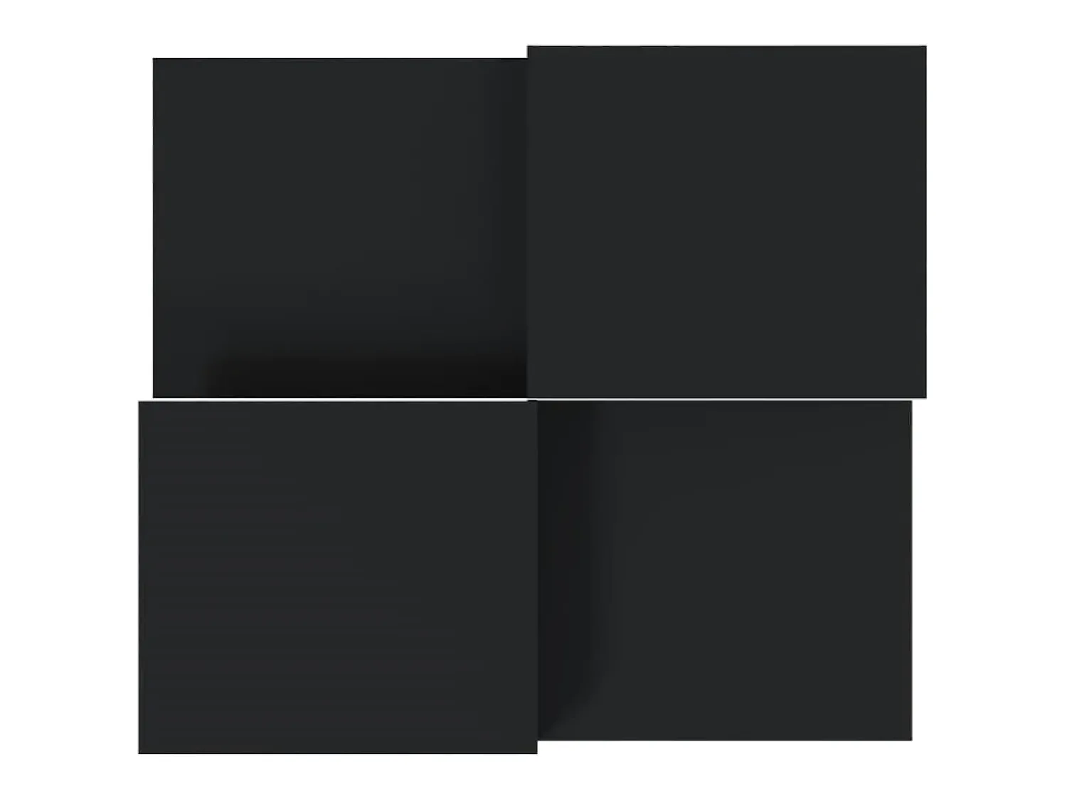 Mesa De Centro*vidaxl Mesas de centro 2 pcs derivados de madeira Preto