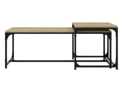 Mesa De Centro| Mesas de centro 2 pcs derivados de madeira carvalho sonoma PT961095 Castanho