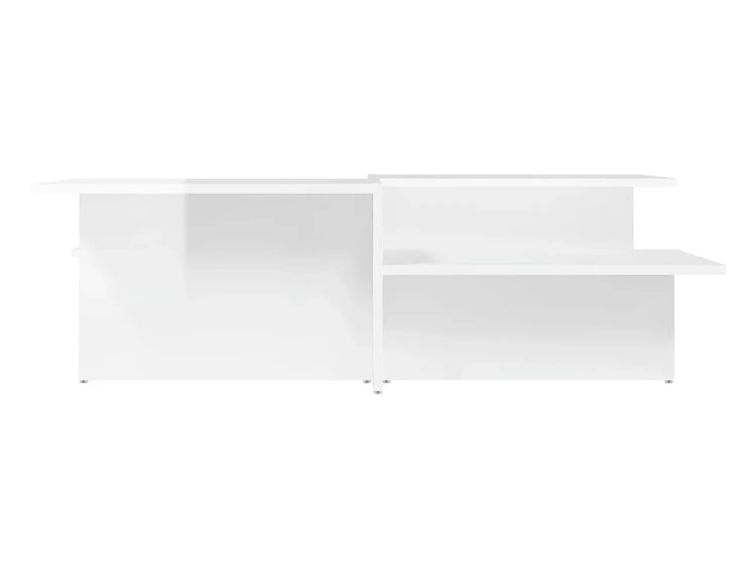 Mesa De Centro| Mesas de centro 2 pcs derivados de madeira brilhante PT205866 Branco