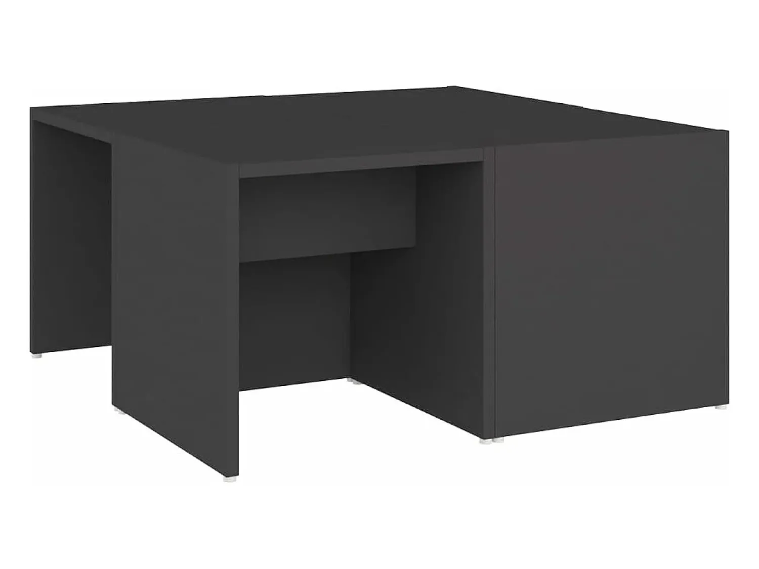 vidaxl Mesas de centro 4 pcs 33x33x33 cm derivados de madeira cinza^ Mesa De Centro