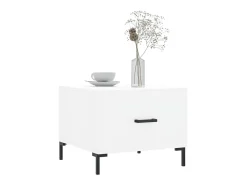 Mesa De Centro| Mesas de centro 2 pcs 50x50x40 cm madeira processada PT590629 Branco