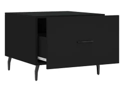 Clearance vidaxl Mesas de centro 2 pcs 50x50x40 cm madeira processada Preto