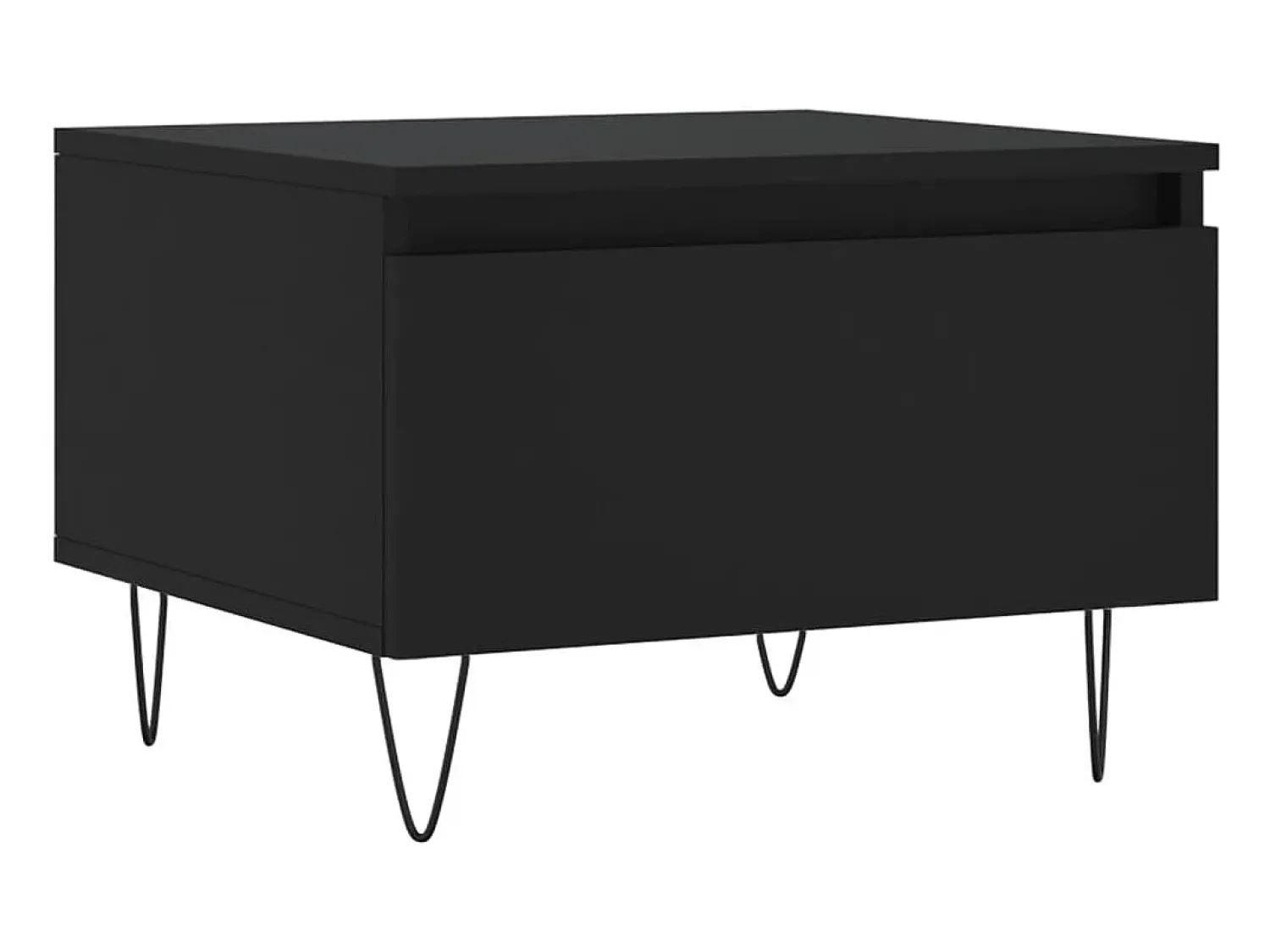 Mesa De Centro| Mesas de centro 2 pcs 50x46x35 cm derivados de madeira PT671315 Preto