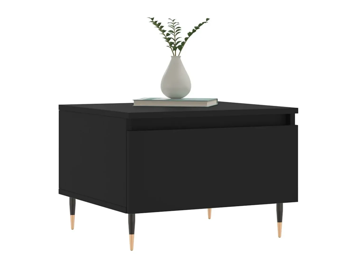 Mesa De Centro| Mesas de centro 2 pcs 50x46x35 cm derivados de madeira PT638126 Preto