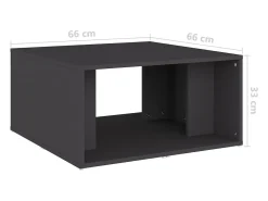 Mesa De Centro* Mesas de centro 4 pcs 33x33x33 cm derivados de madeira cinza Cinzento