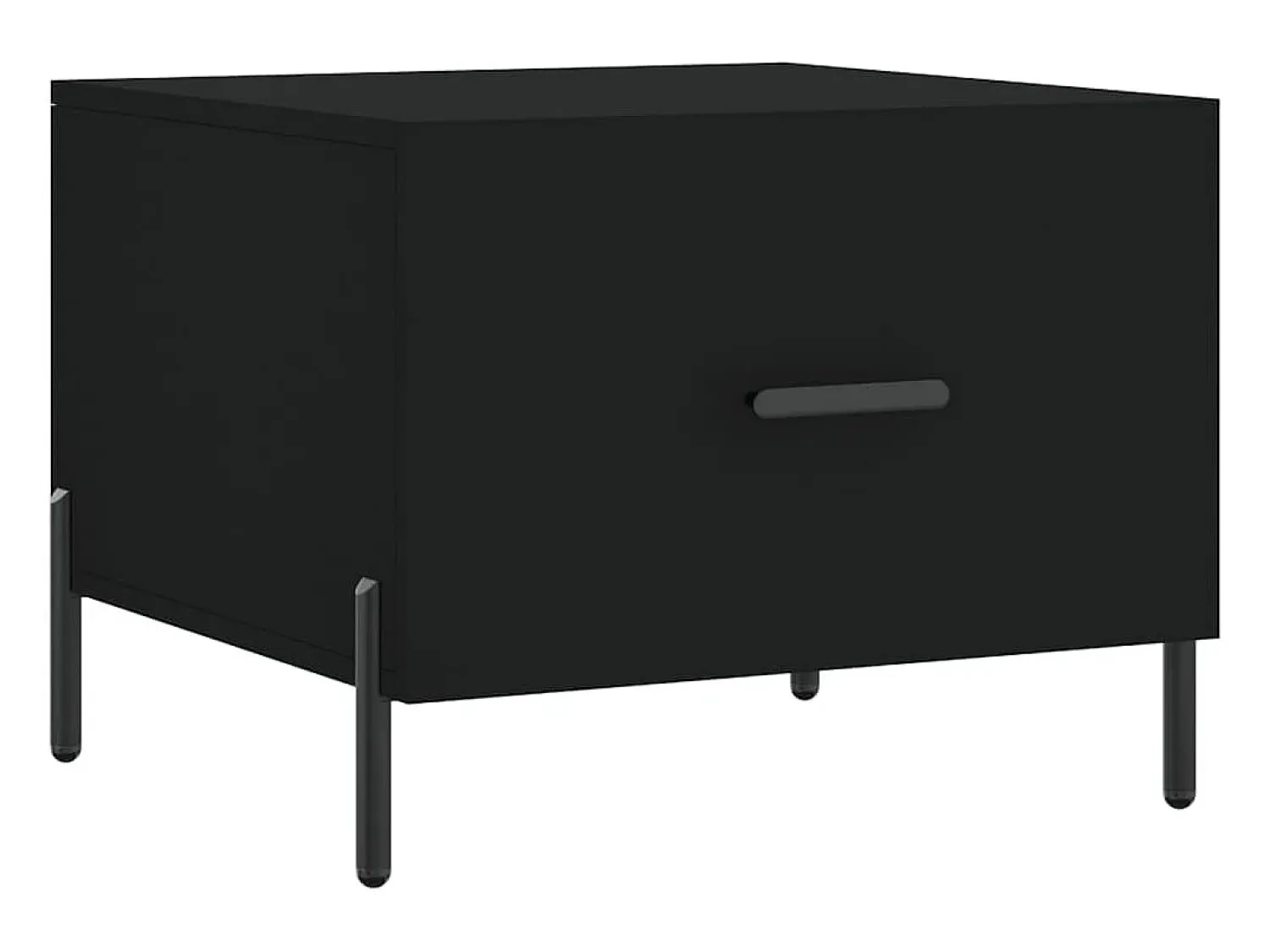 Mesa De Centro| Mesas de centro 2 pcs 50x50x40 cm madeira processada PT536488 Preto