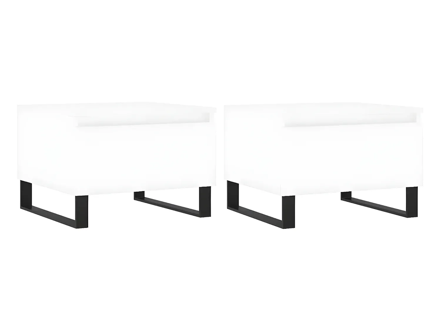 Mesa De Apoio* Mesas de centro 2 pcs 50x46x35 cm derivados de madeira PT593600 Branco