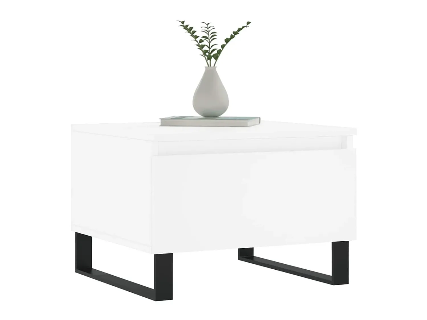 Mesa De Apoio* Mesas de centro 2 pcs 50x46x35 cm derivados de madeira PT593600 Branco