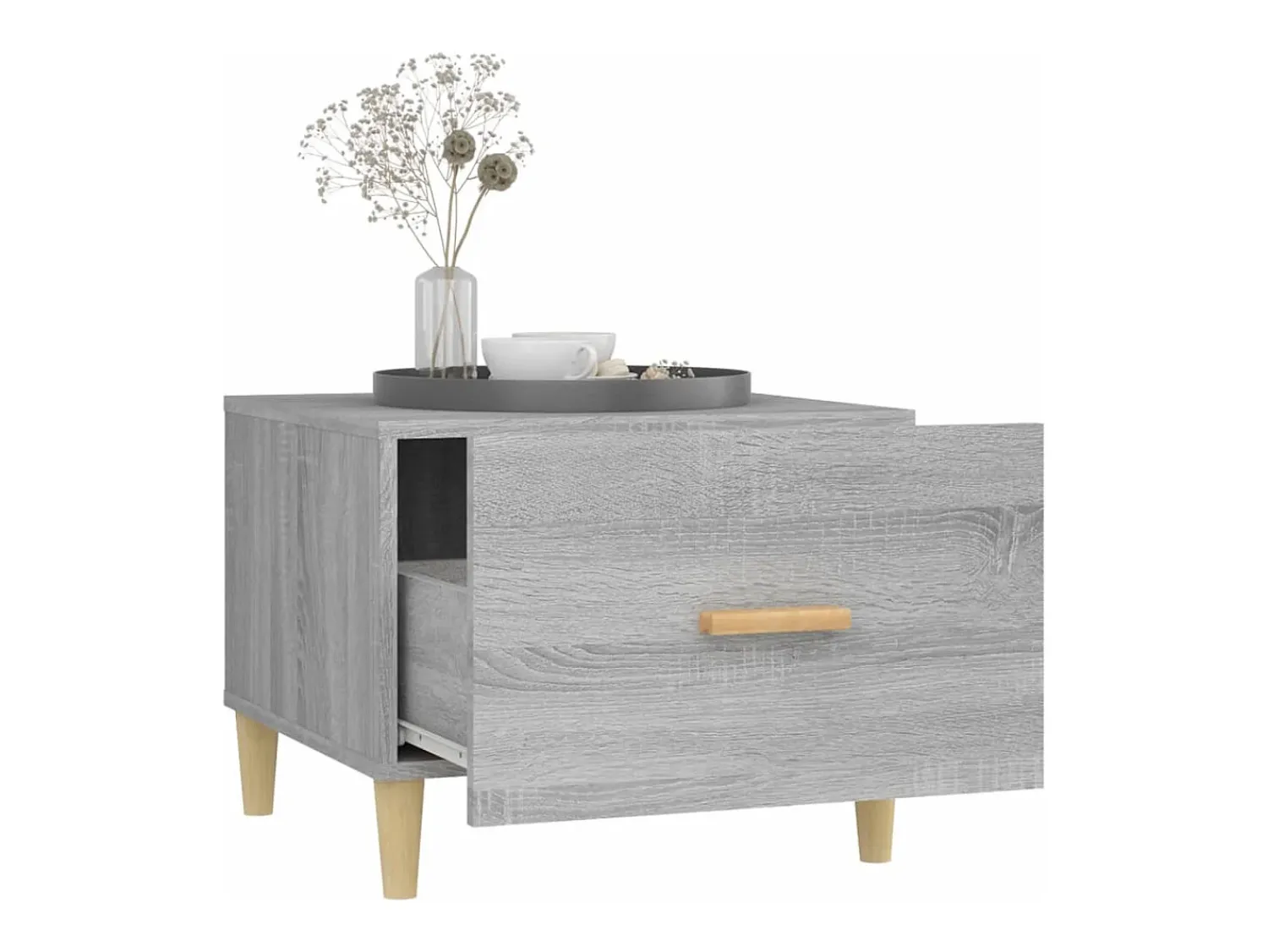 Sale vidaxl Mesas de centro 2 pcs 50x50x40 cm madeira proc. sonoma cinza Cinzento