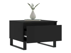 Mesa De Centro*vidaxl Mesas de centro 2 pcs 50x46x35 cm derivados de madeira Preto
