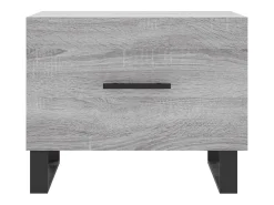 Outlet vidaxl Mesas de centro 2 pcs 50x50x40 cm madeira proc. sonoma cinza Cinzento