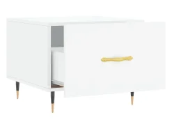 Mesa De Centro|vidaxl Mesas de centro 2 pcs 50x50x40 cm brilhante Branco
