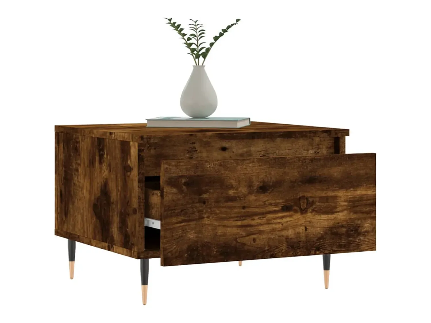 vidaxl Mesas de centro 2 pcs 50x46x35cm deriv. madeira carvalho fumado Natural claro
