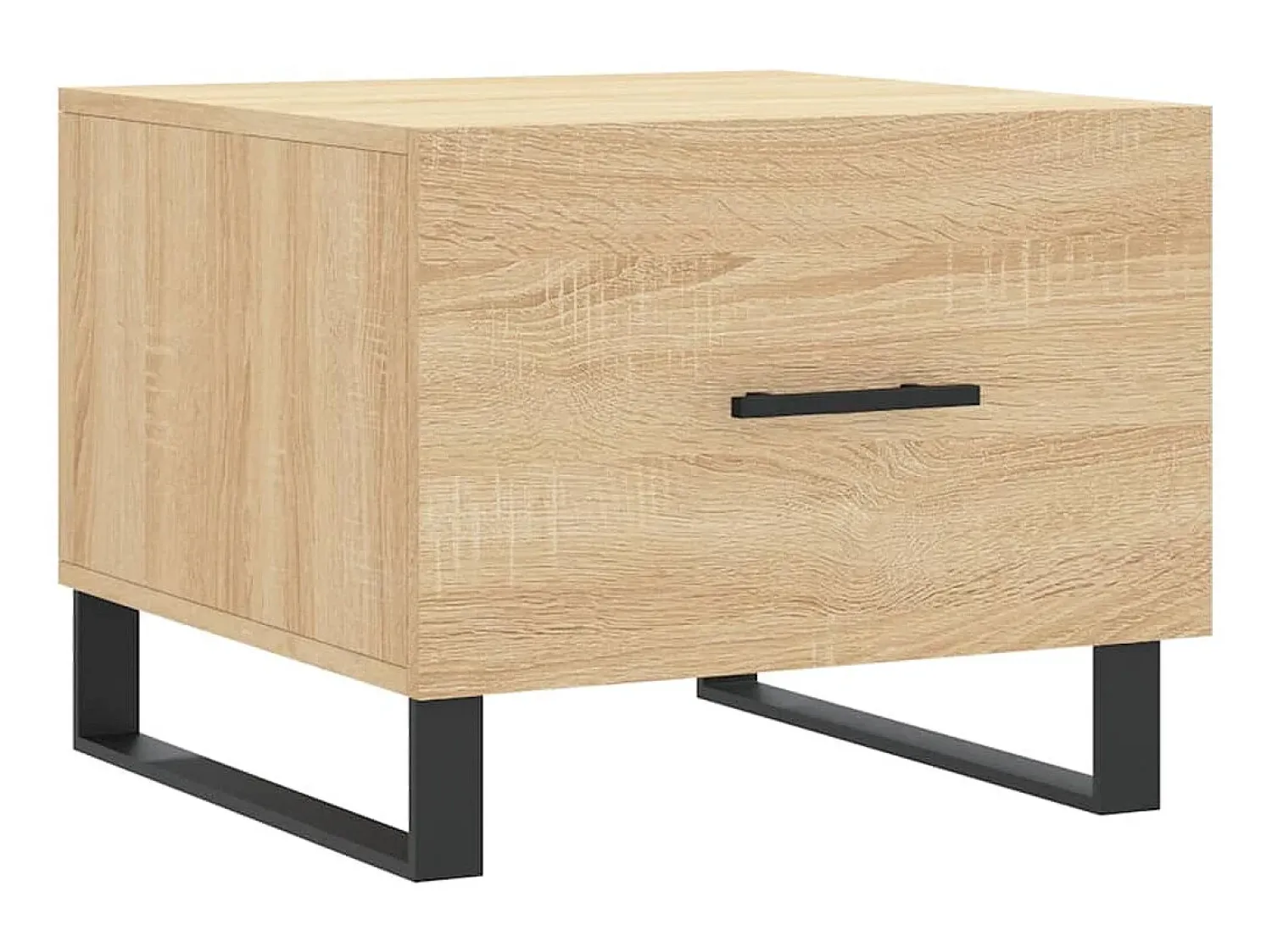 Mesa De Centro* Mesas de centro 2 pcs 50x50x40cm deriv. madeira carvalho sonoma PT739466 Castanho