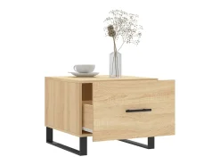 Mesa De Centro* Mesas de centro 2 pcs 50x50x40cm deriv. madeira carvalho sonoma PT739466 Castanho