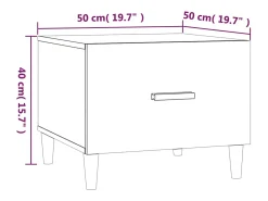 Mesa De Centro|vidaxl Mesas de centro 2 pcs 50x50x40cm deriv. madeira carvalho sonoma Natural claro