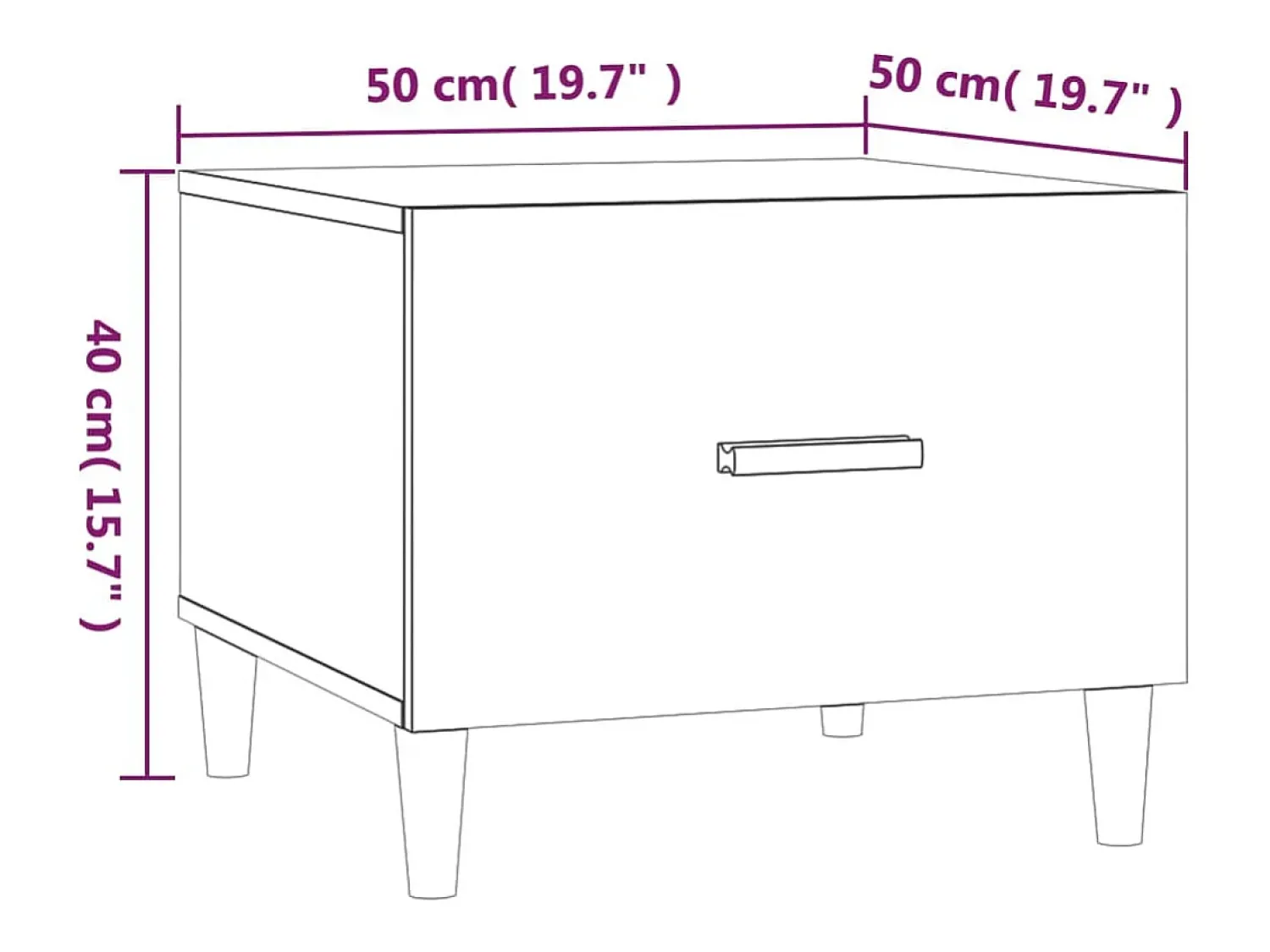 Mesa De Centro|vidaxl Mesas de centro 2 pcs 50x50x40cm deriv. madeira carvalho sonoma Natural claro