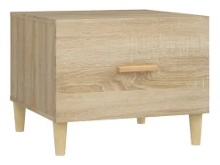 Mesa De Centro|vidaxl Mesas de centro 2 pcs 50x50x40cm deriv. madeira carvalho sonoma Natural claro