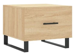 New vidaxl Mesas de centro 2 pcs 50x50x40cm deriv. madeira carvalho sonoma Natural claro