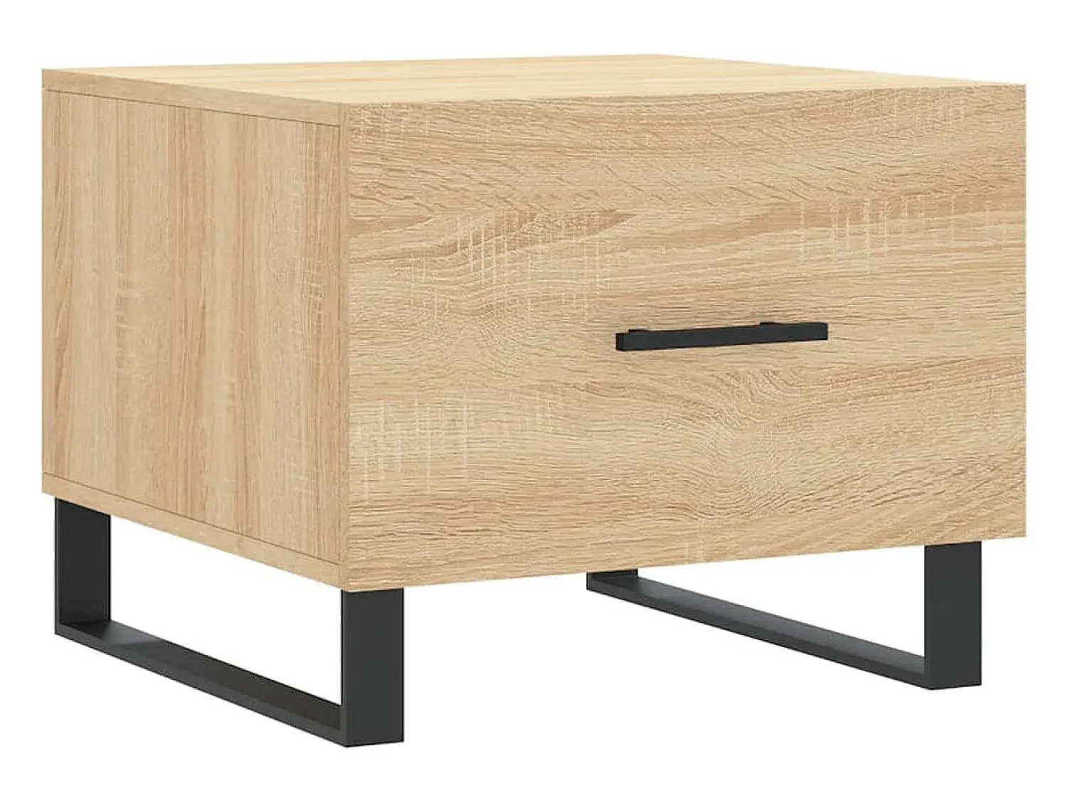 New vidaxl Mesas de centro 2 pcs 50x50x40cm deriv. madeira carvalho sonoma Natural claro