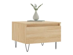 Mesa De Centro| Mesas de centro 2 pcs 50x46x35cm deriv. madeira carvalho sonoma PT505705 Castanho