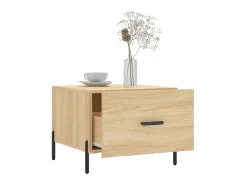 Mesa De Centro| Mesas de centro 2 pcs 50x50x40cm deriv. madeira carvalho sonoma PT159352 Castanho