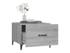 Mesas de centro + pernas de metal 2pcs 50x50x40 cm sonoma cinza PT632647^ Mesa De Apoio