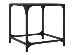 Mesa De Centro|vidaxl Mesas de centro c/ topo em vidro 2 pcs 40x40x40 cm aço Preto