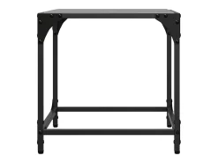 Mesa De Centro* Mesas de centro c/ topo em vidro 2 pcs 40x40x40 cm aço PT448207 Preto