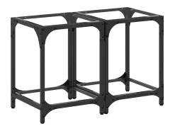 Mesa De Centro| Mesas de centro c/ topo vidro 2 pcs 30x30x40cm aço PT770843 Transparente