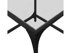 Mesa De Centro|vidaxl Mesas de centro c/ topo vidro 2 pcs 50x50x40cm aço Transparente