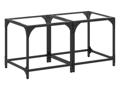 vidaxl Mesas de centro c/ topo vidro 2 pcs 40x40x40cm aço Transparente