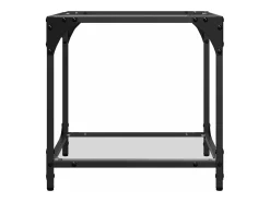 Outlet vidaxl Mesas de centro c/ topo vidro 2 pcs 40x40x40cm aço Transparente