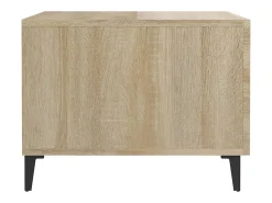 Mesa De Centro|vidaxl Mesas de centro com pernas de metal 2 pcs 50x50x40 cm sonoma Natural claro