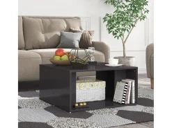 Mesa De Centro| Mesas de centro 4pcs derivados de madeira cinza brilhante PT121801 Cinzento